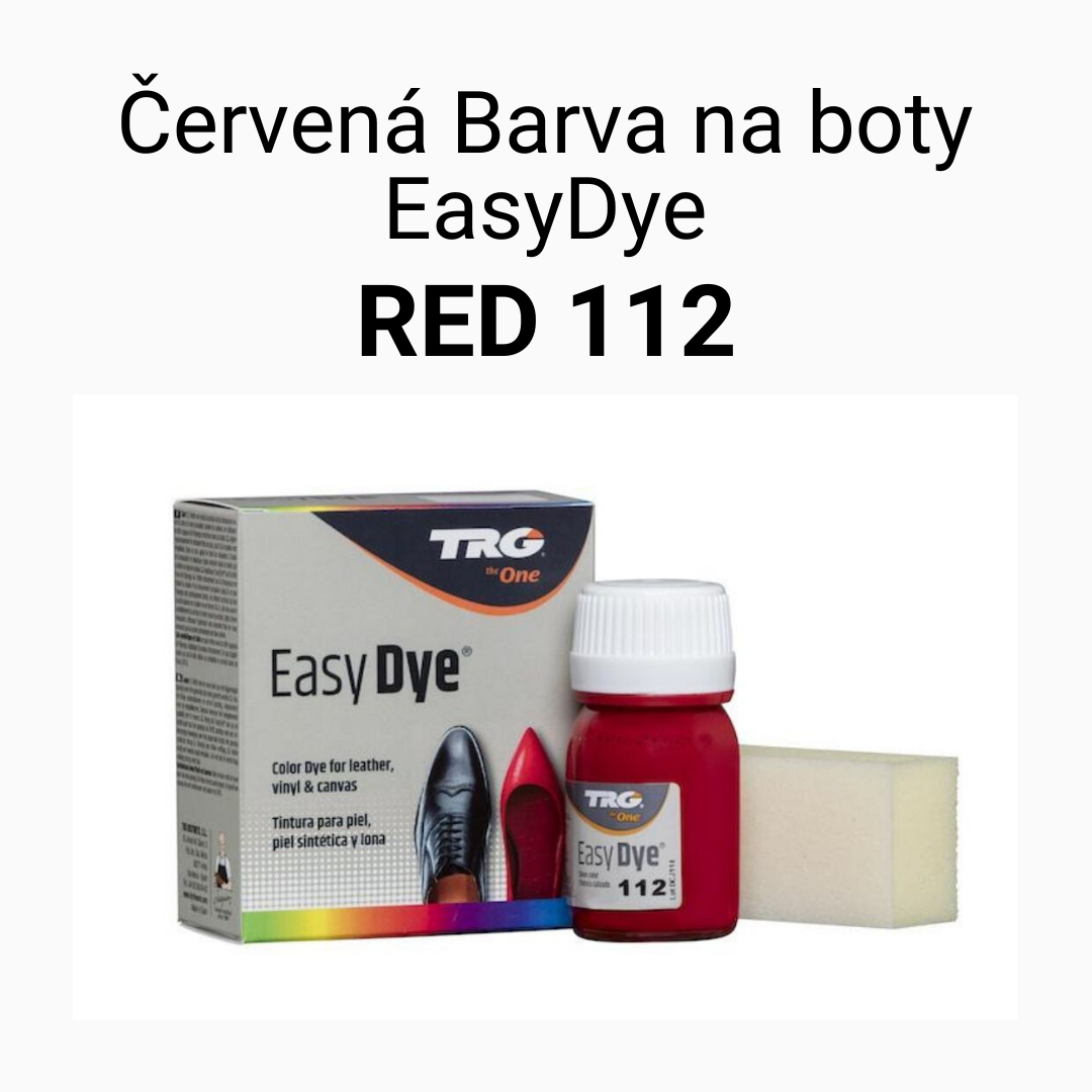 ČERVENÁ BARVA NA KŮŽI EASY DYE TRG RED 112 barva na boty trgtheone